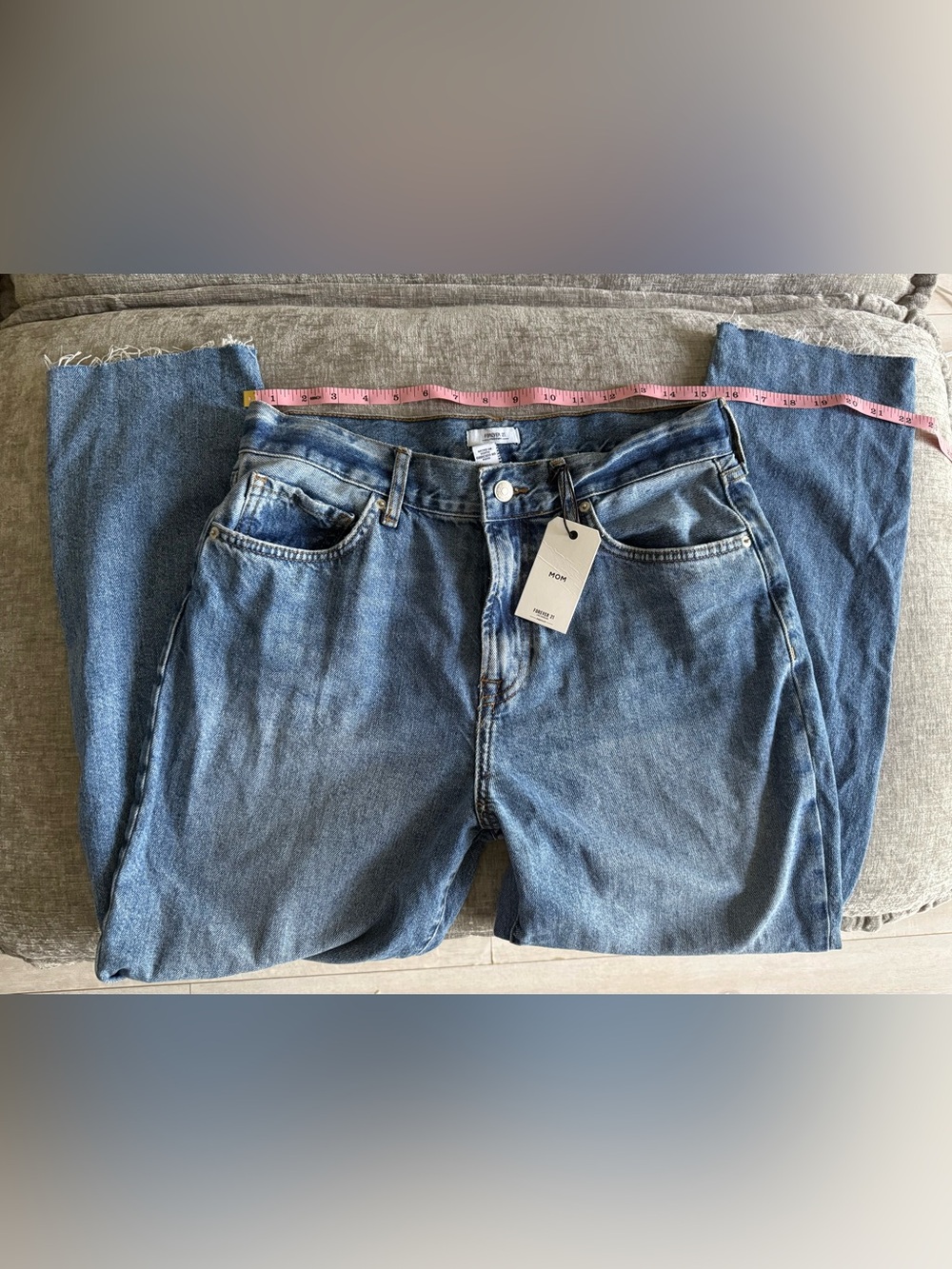 Forever 21 High-Rise Mom Jeans - Light Blue Denim | Size 30